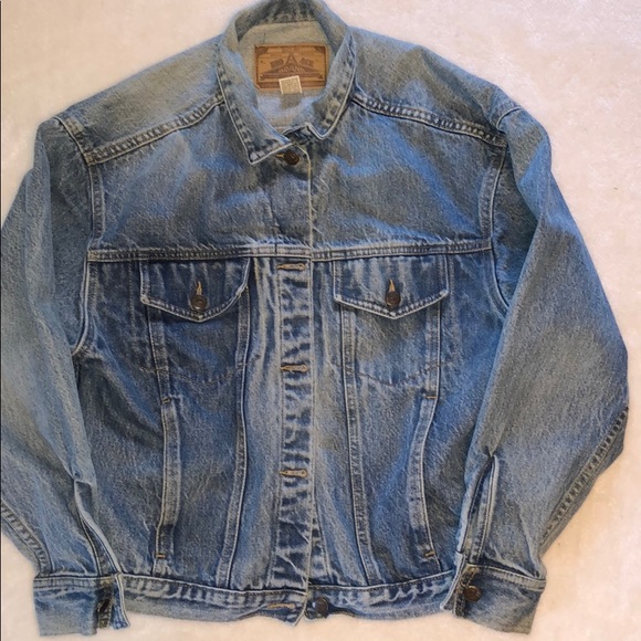 a brand denim jacket
